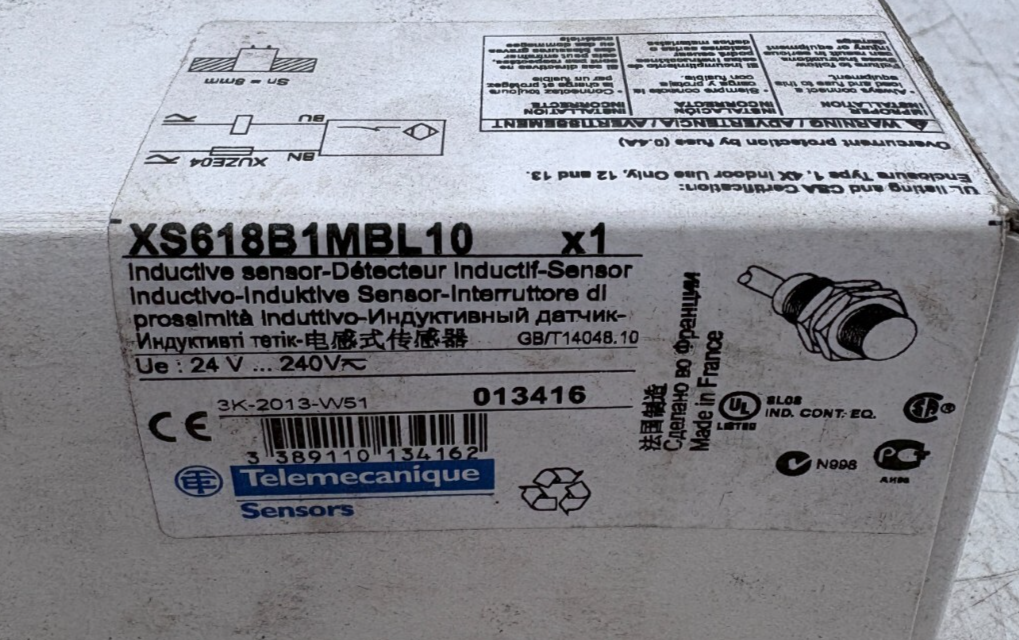 TELEMECANIQUE XS618B1MBL10 013416 DETECTEUR x1
