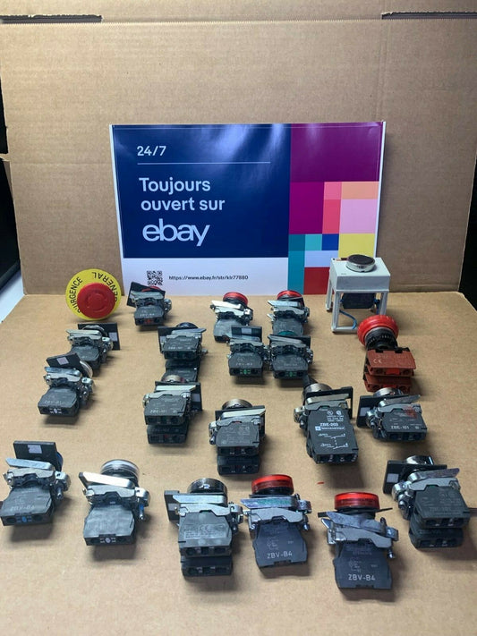 Lot de 21 pc x Telemecanique Contact Block ZBE ZBV ....  Clamp  Switch 