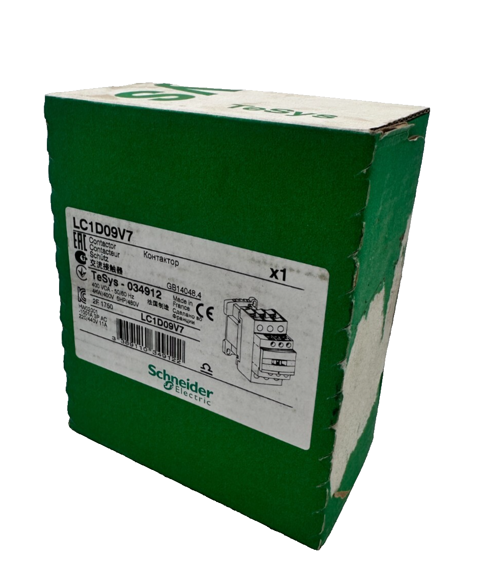 SCHNEIDER ELECTRIC LC1D09V7 CONTACTEUR TESYS 034912 400VCA 4kW x3pc