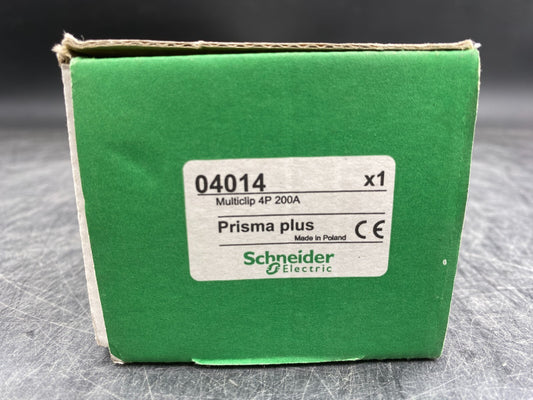 1pc x NEW SCHNEIDER ELECTRIC 04014 PRISMA PLUS MULTICLIP 4P 200A - KLR Automation