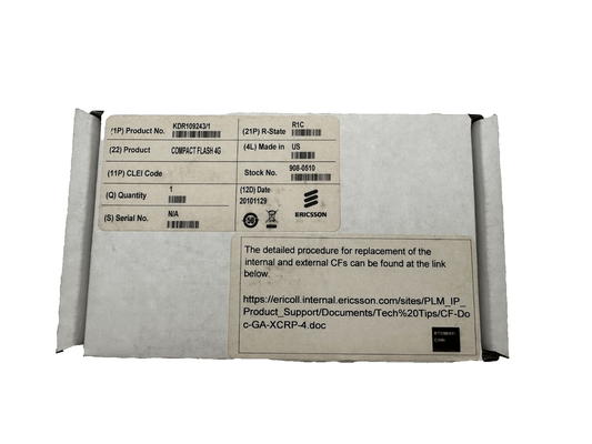 ERICSSON KDR109243/1 COMPACT FLASH 4G - KLR Automation