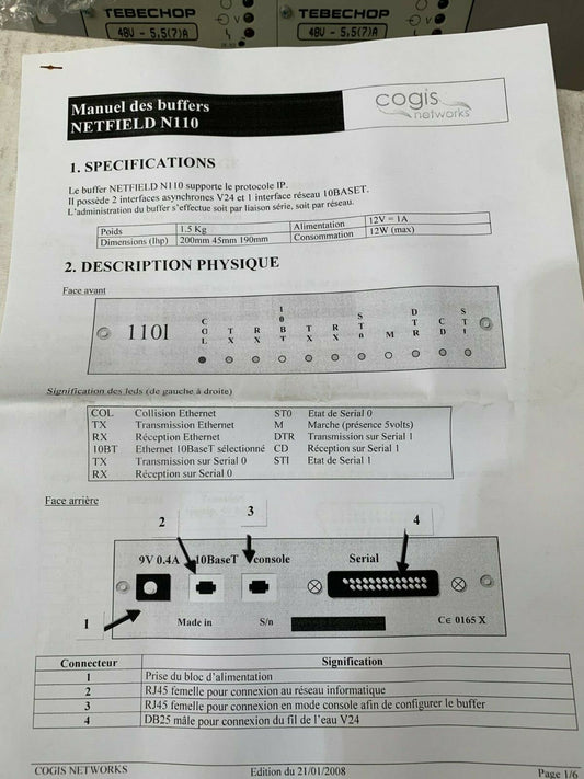 NetField N110 Buffer IP V24 10Baset - KLR Automation