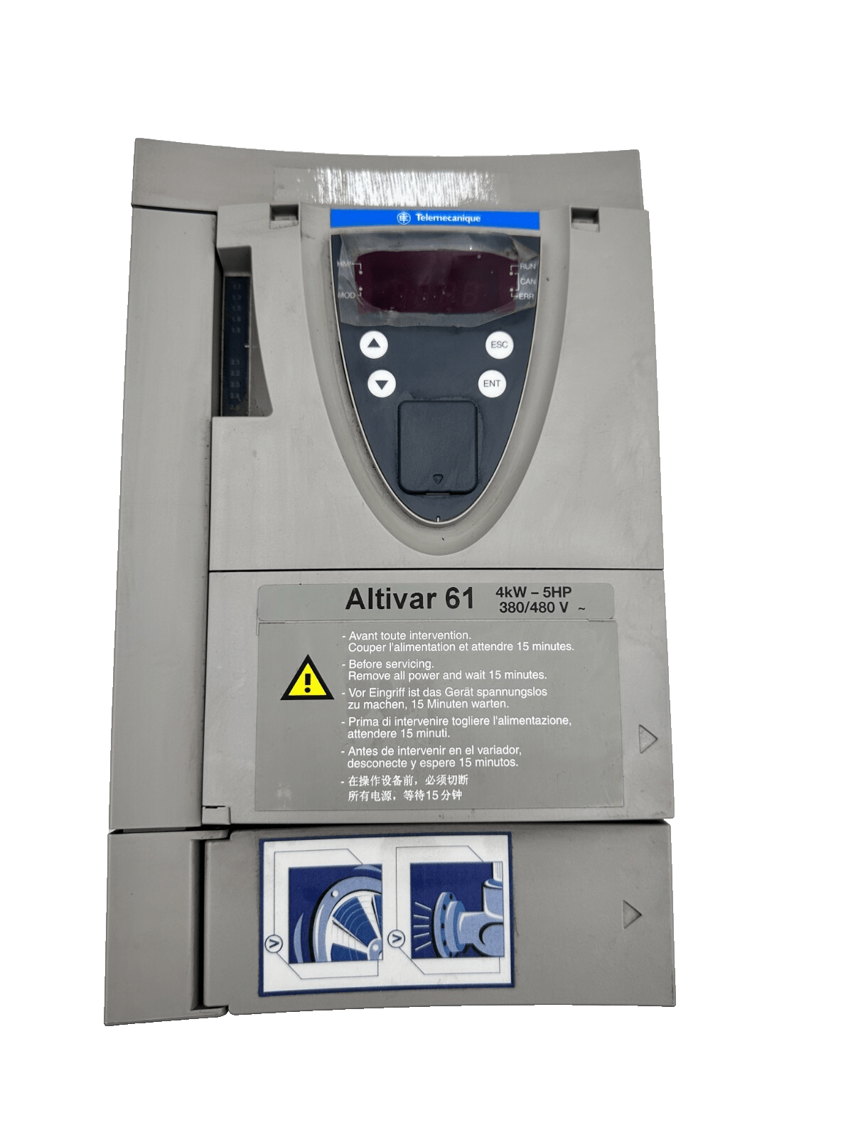 TELEMECANIQUE ATV61HU40N4 ALTIVAR 61 4kW 5HP 380/480V - KLR Automation