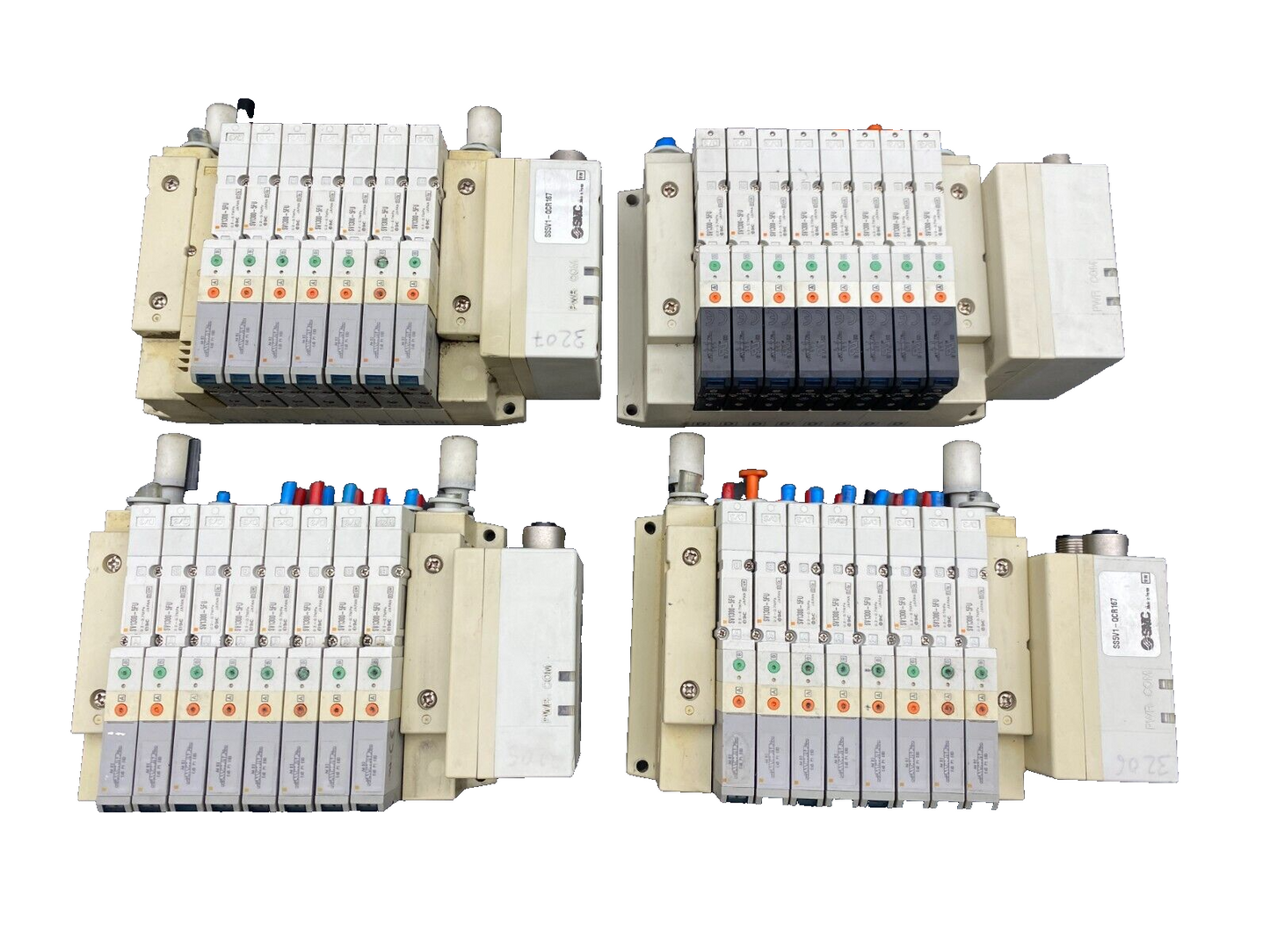 SMC SV1300-5FU x8pc + SS5V1-QCR167 + EX500-S001 SOLEINOID VALVE