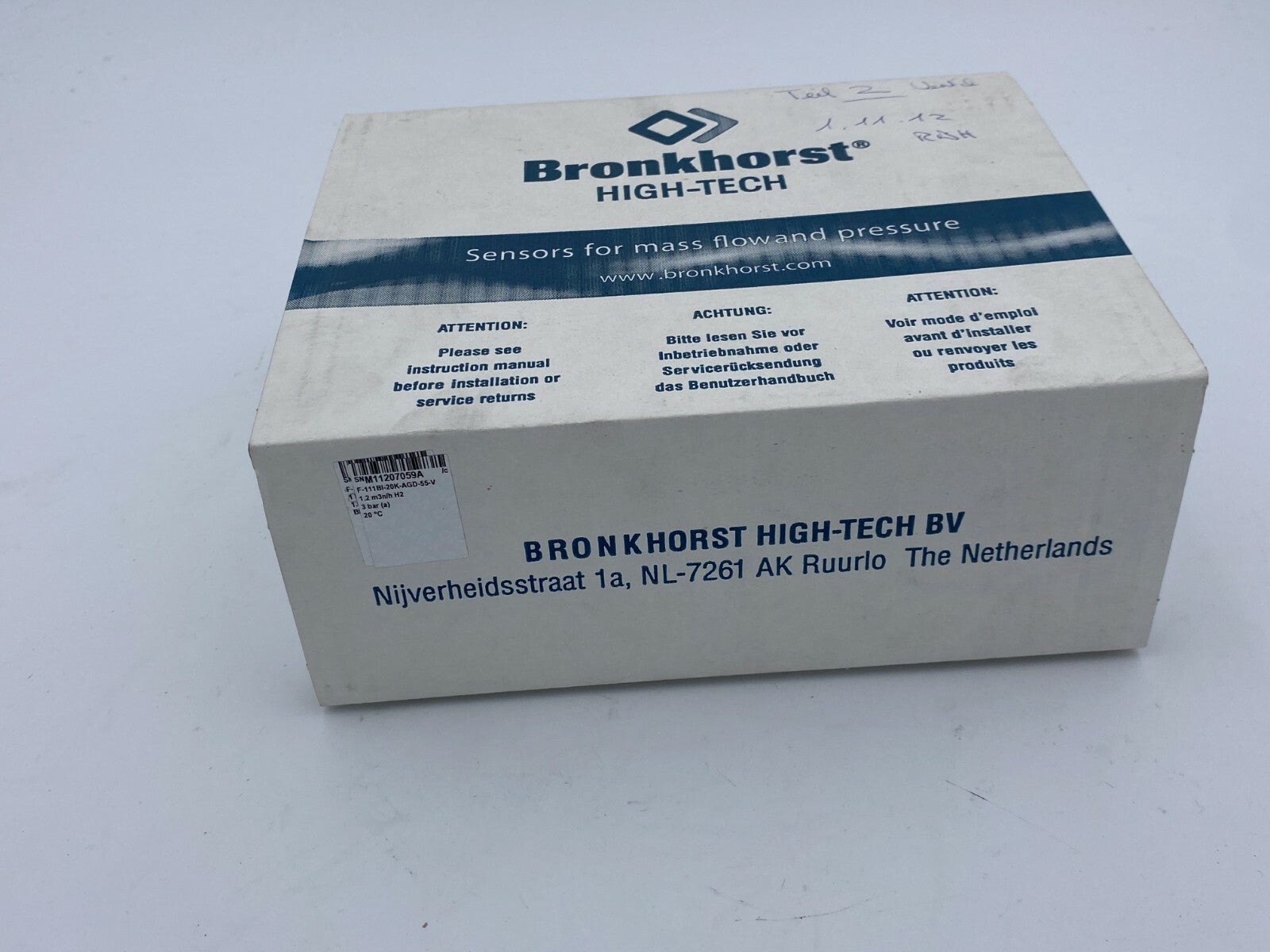 Bronkhorst F-111BI In-Flow Debimetre  F-111BI-20K-AGD-55-V
