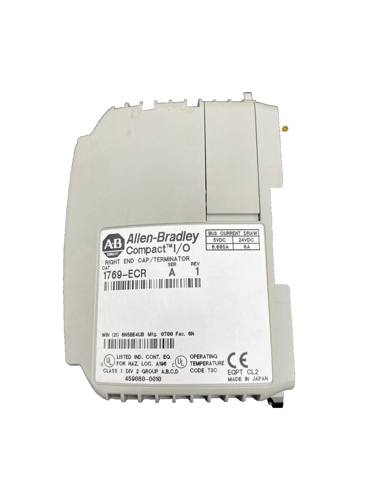 ALLEN - BRADLEY MICROLOGIX 1500 LSP 1769 - ECR SER A REV1 END CAP TERMINATOR - KLR Automation