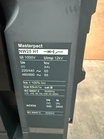 SCHNEIDER Masterpact NW25H1 MICROLOGIC 5.0H NW25 H1 REVISE + UPGRADE - KLR Automation