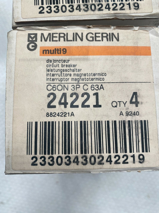 1pc x Merlin Gerin 24221 Schneider Multi 9 C60N - 3P C 63A - KLR Automation