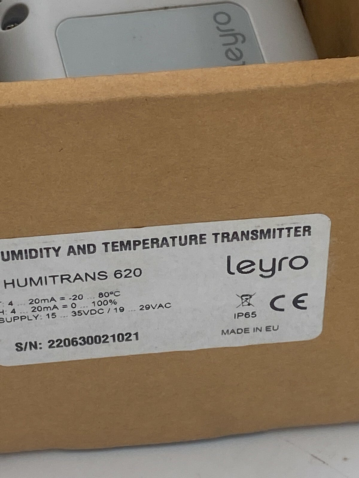Humidity and temperature transmitter HumiTrans 620 Leyro - KLR Automation