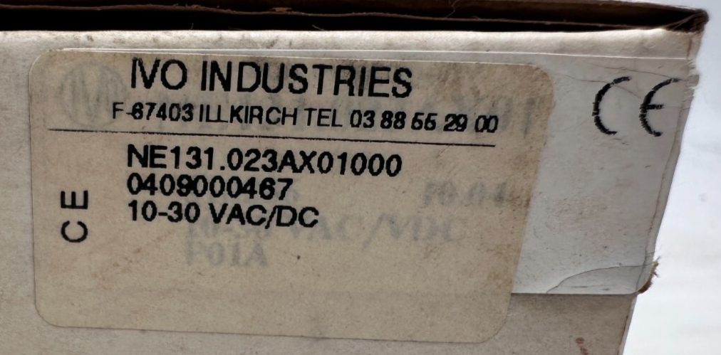 IVO INDUSTRIES NE 131 NE131.023AX01000 0409000467 10-30 VAC/DC