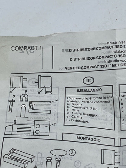 JOUCOMATIC ASCA DISTRIBUTEUR COMPACT ISO 1  5/2 AVEC PILOTE INTEGRE