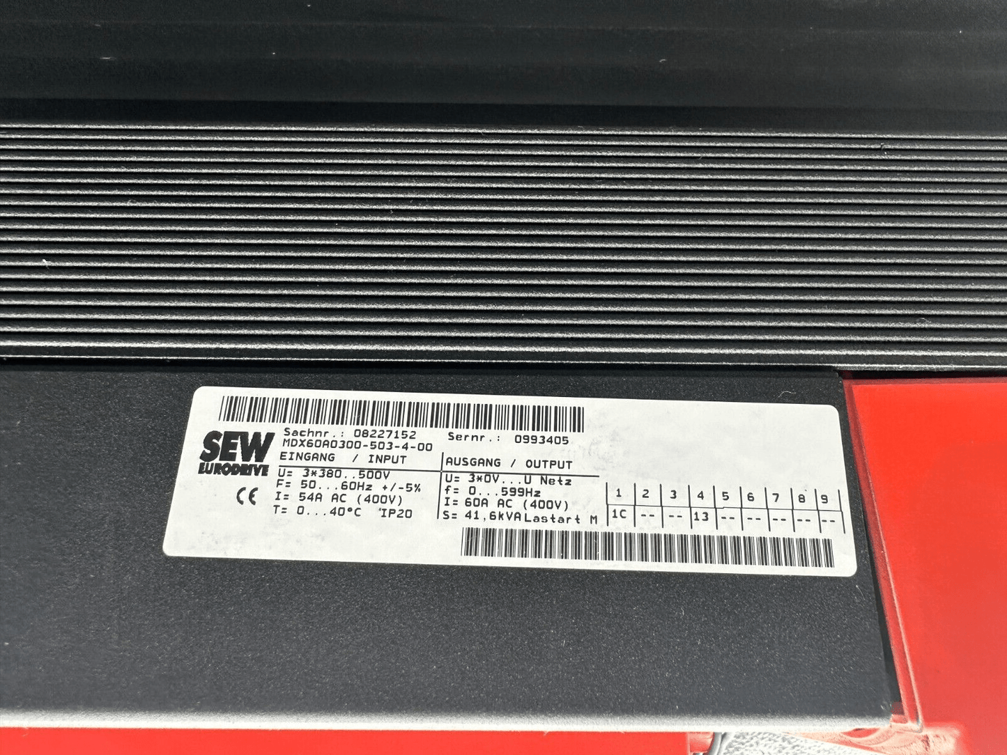 SEW EURODRIVE MOVITRAC MC07B0300 - 503 - 4 - 00 08285306 SO - KLR Automation