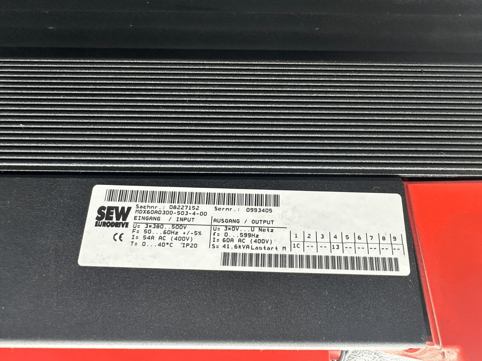 SEW EURODRIVE MOVITRAC MC07B0300 - 503 - 4 - 00 08285306 SO - KLR Automation