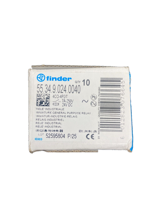 10pc x FINDER 55.34.9.024.0040 4CO-4PDT RELAIS INDUSTRIEL MINIATURE