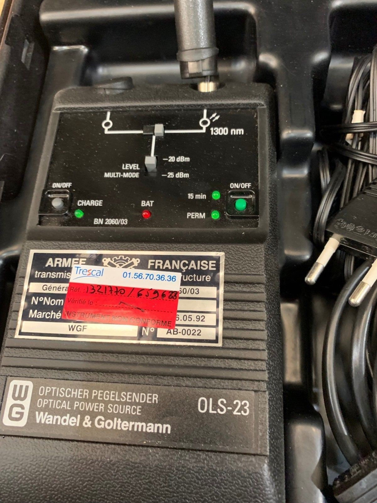 WG Wandel & Goltermann OLS-23 Optical Power Source +Power meter OLP-2 Complete