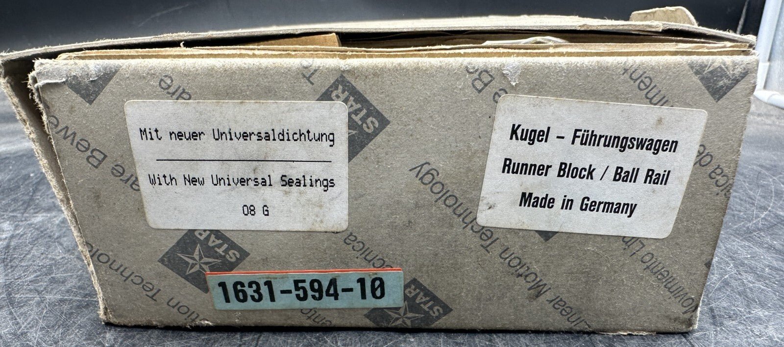 STAR 1631 - 594 - 10 RUNNER BLOCK BALL RAIL - KLR Automation