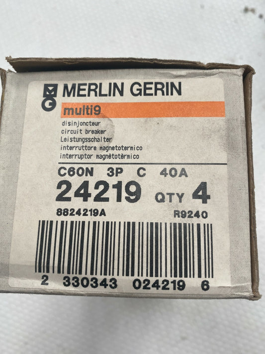 1pc x Merlin Gerin 24219 Schneider Multi 9 C60N - - 3P C 40A