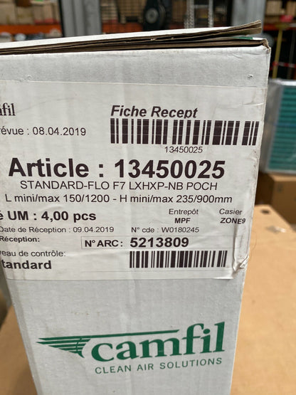 Camfil Standard - Flo - Special size F7 592x592x250 13450025 - KLR Automation
