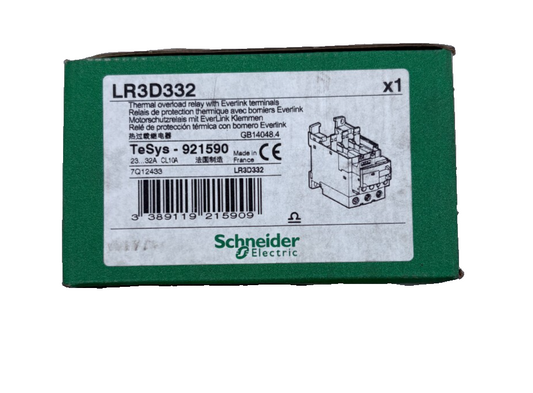 SCHNEIDER ELECTRIC RELAIS DE PROTECTION THERMIQIUE LR3D332 x1