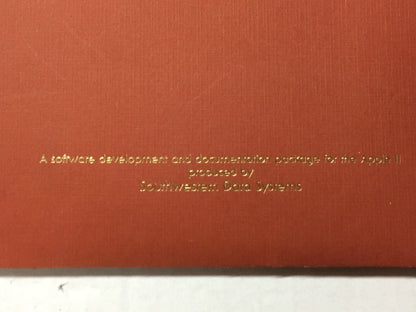 SDS Southwestern Data Systems - Apple-Doc  1979 By Roger Wagner Apple II vintage