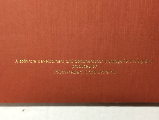 SDS Southwestern Data Systems - Apple-Doc  1979 By Roger Wagner Apple II vintage