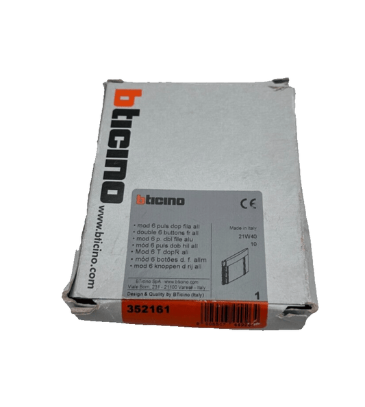 BTICINO 352161 21W40 MODULE 6 PULS DOUBLE FILE ALU - KLR Automation