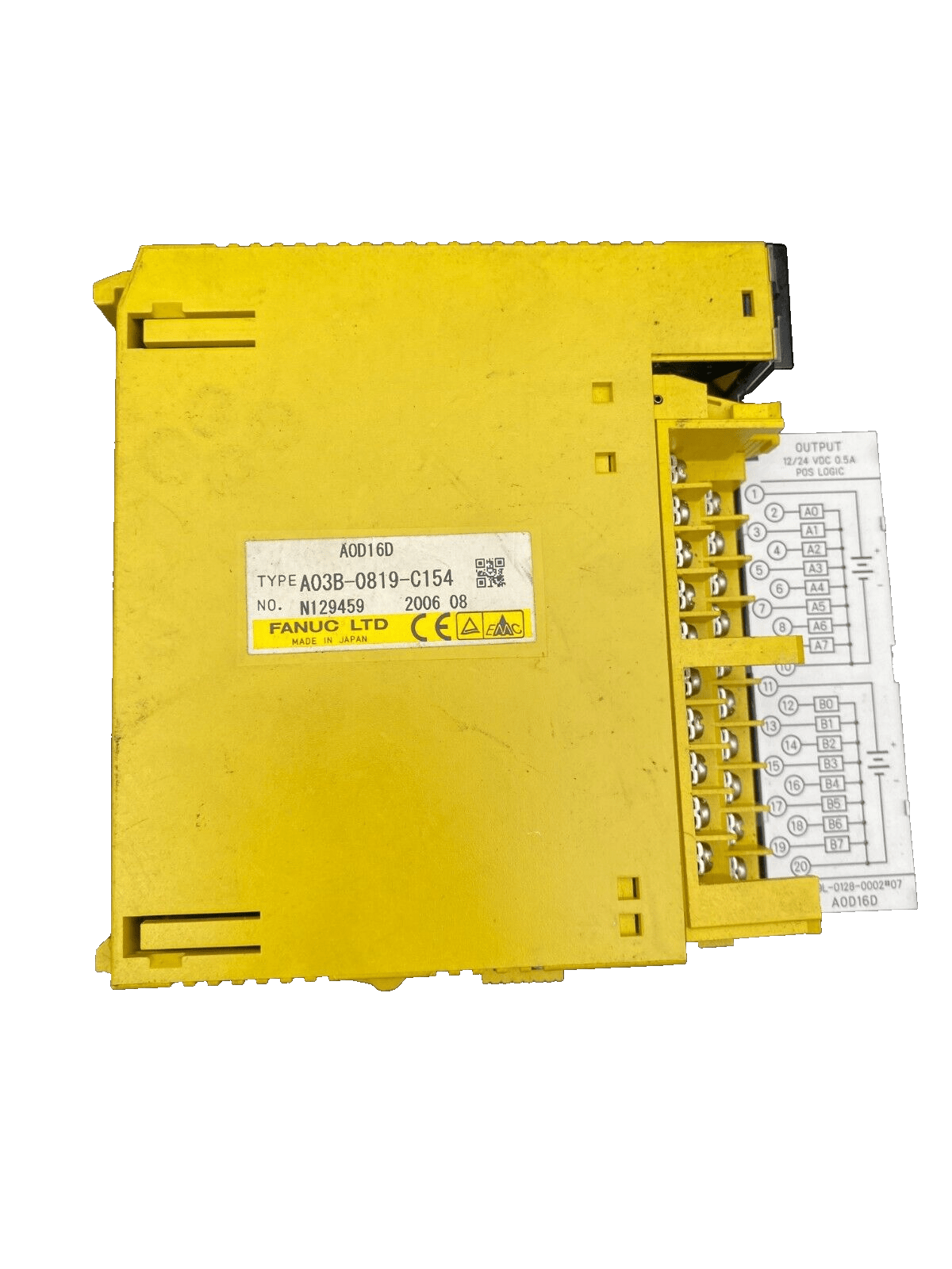 FANUC A03B - 0819 - C154 A0D16D OUTPUT MODULE x1pc - KLR Automation