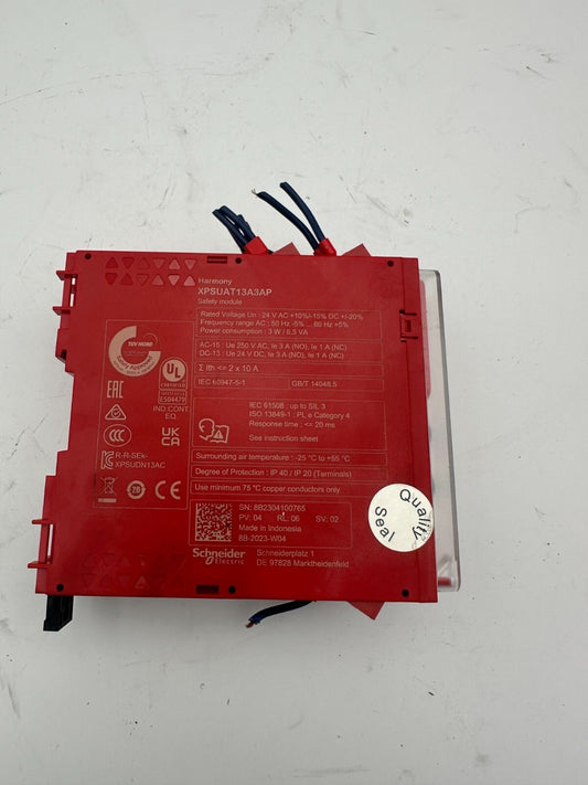 SCHNEIDER ELECTRIC XPSUAT13A3AP HARMONY SAFETY MODULE x1pc - KLR Automation