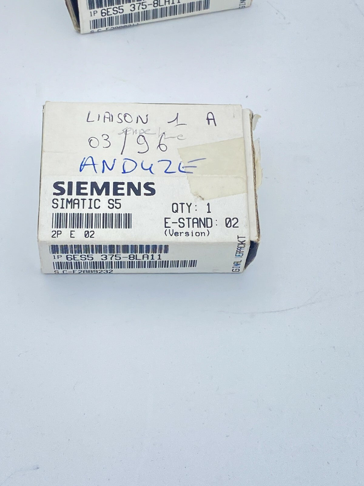 3pc x Siemens Simatic s5 6ES5 375 - 8LA11 8K x 8Bit Memory Submodule - KLR Automation