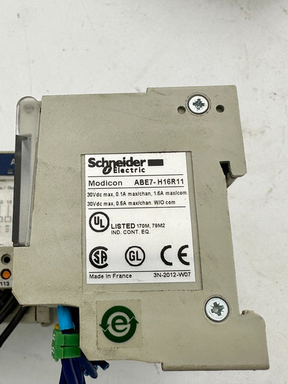 7pc x SCHNEIDER ELECTRIC PASSIVE CONNECTION SUB-BASE ABE7-H16R11 30VDC 1.6 A