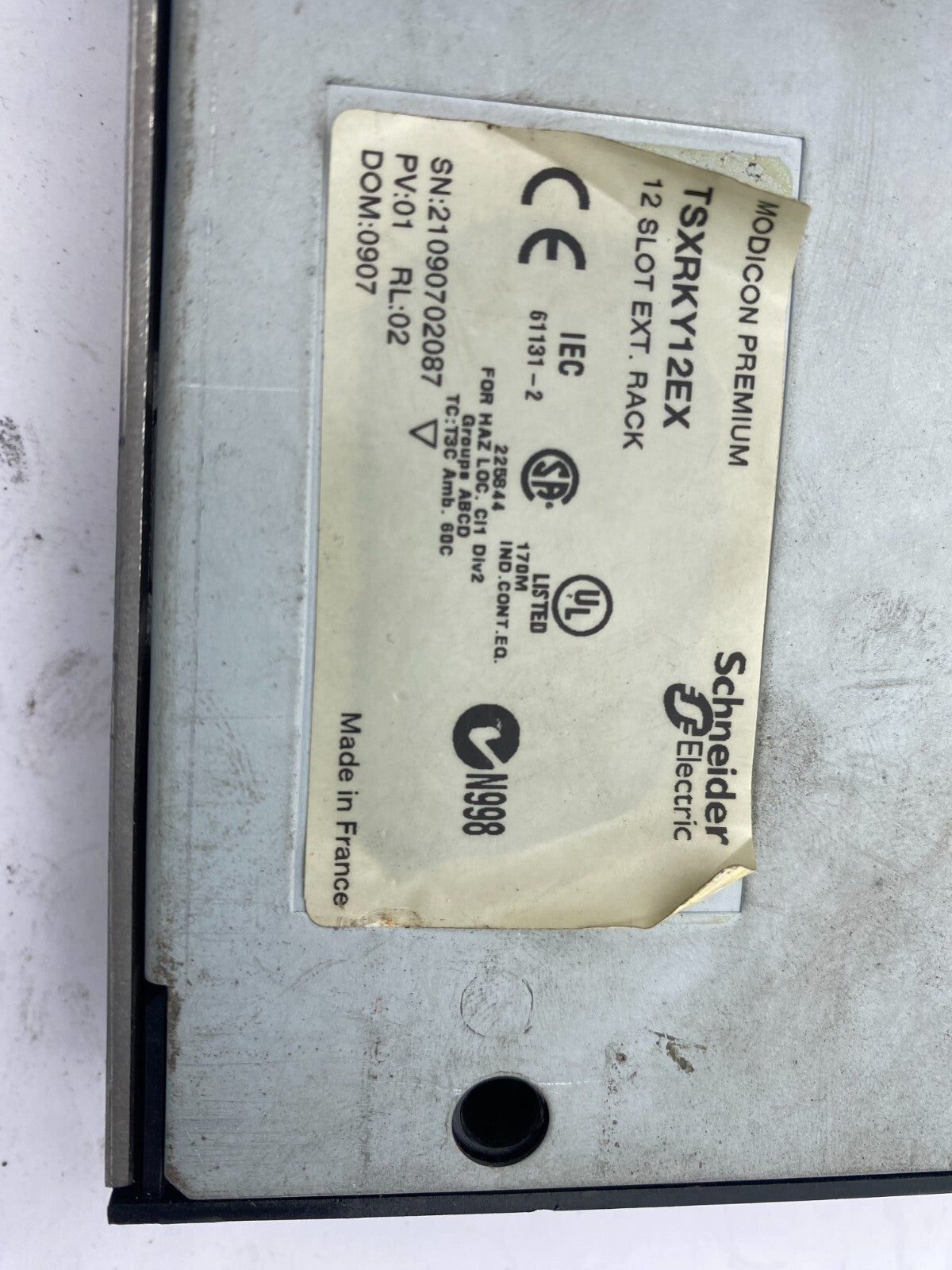 1pc x SCHNEIDER ELECTRIC MODICON PREMIUM TSXRKY12EX 12 SLOT EXT. RACK - KLR Automation