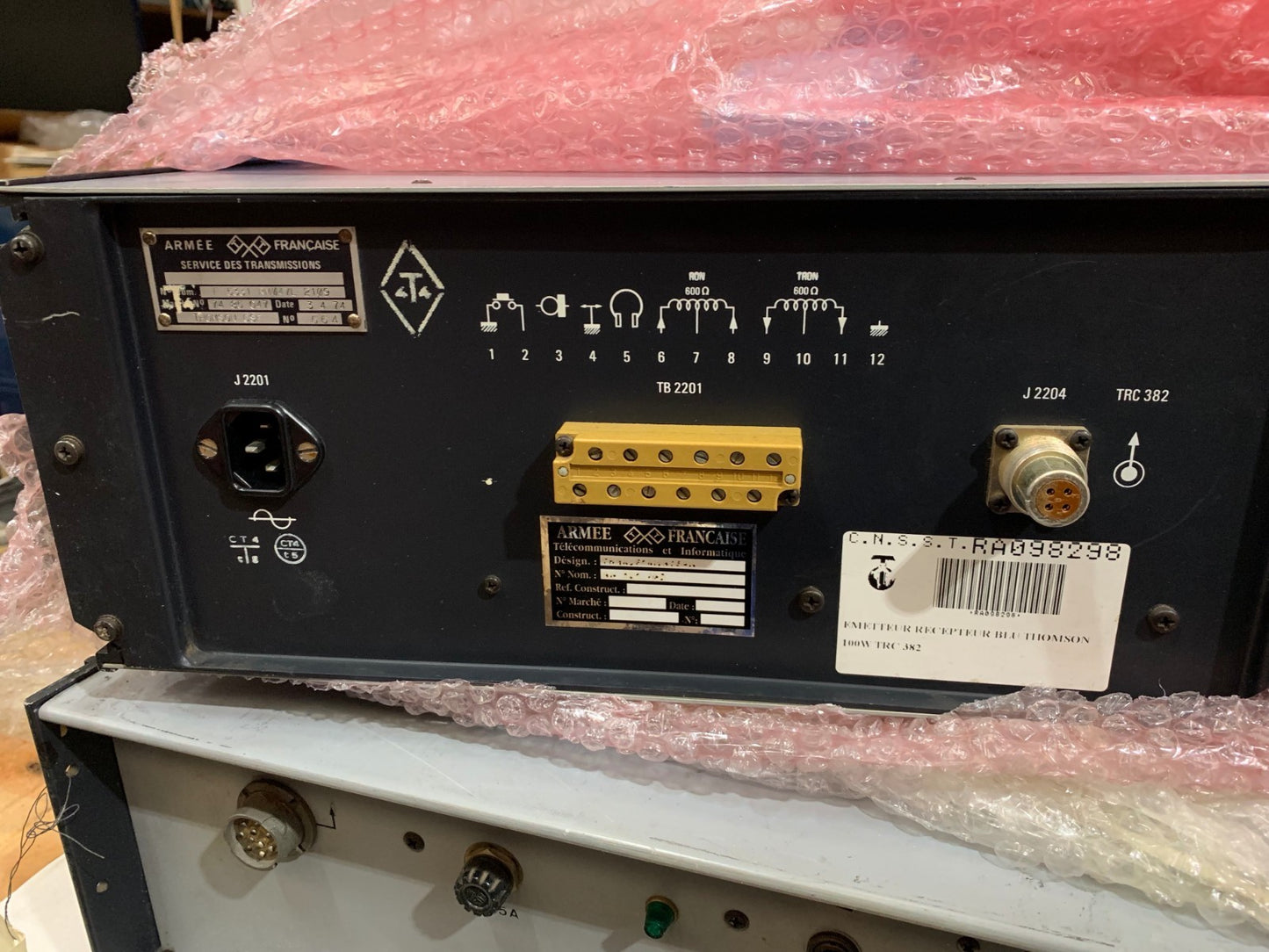 1 x  Thomson CSF TRC 382 A / B see photo Alimentation F 5331 RM047L 2109