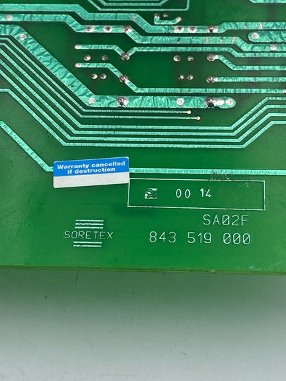 Elevator Lift card SORETEX Thyssen SA02F CIRCUIT RELAIS 743374020 / 010 S200 - KLR Automation