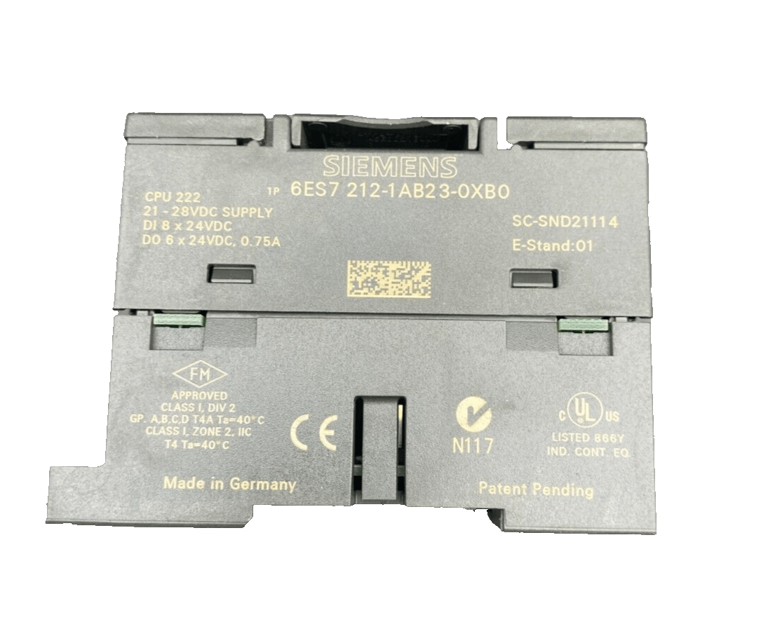 SIEMENS 6ES7212 - 1AB23 - 0XB0 SIMATIC S7 - 200 CPU 222 - KLR Automation