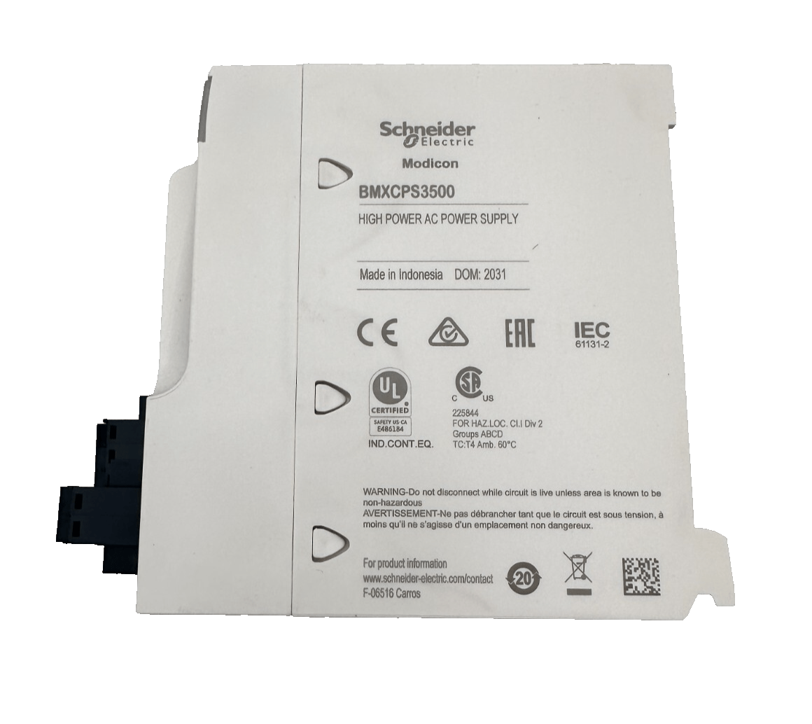 SCHNEIDER ELECTRIC BMXCPS3500 HIGH POWER SUPPLY - KLR Automation