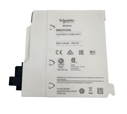 SCHNEIDER ELECTRIC BMXCPS3500 HIGH POWER SUPPLY - KLR Automation