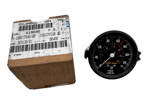 ATLAS COPCO 1202 - 7542 - 00 30"HG ( - 75MBAR) MANOMETRE NEW OLD STOCK - KLR Automation