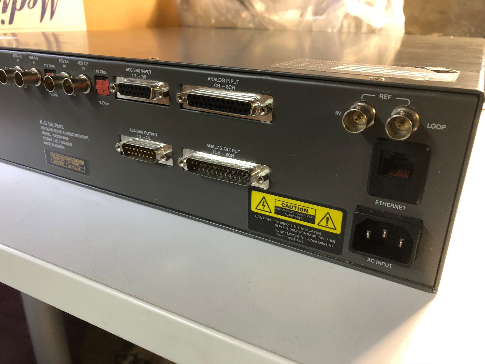  K2E Tek Point HD QUAD AUDIO VIDEO MONITOR QHDM-3408 BroadCast