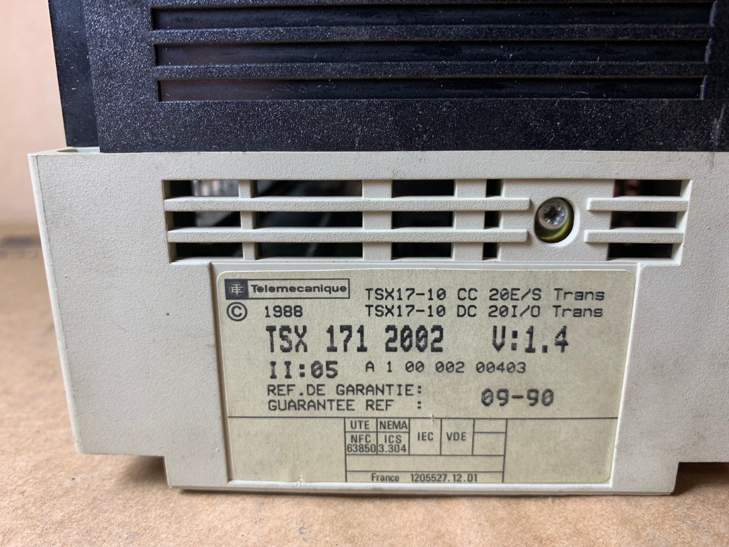 SCHNEIDER ELECTRIC TELEMECANIQUE TSX17 TSX 1712002 TSX17 - 10 - KLR Automation