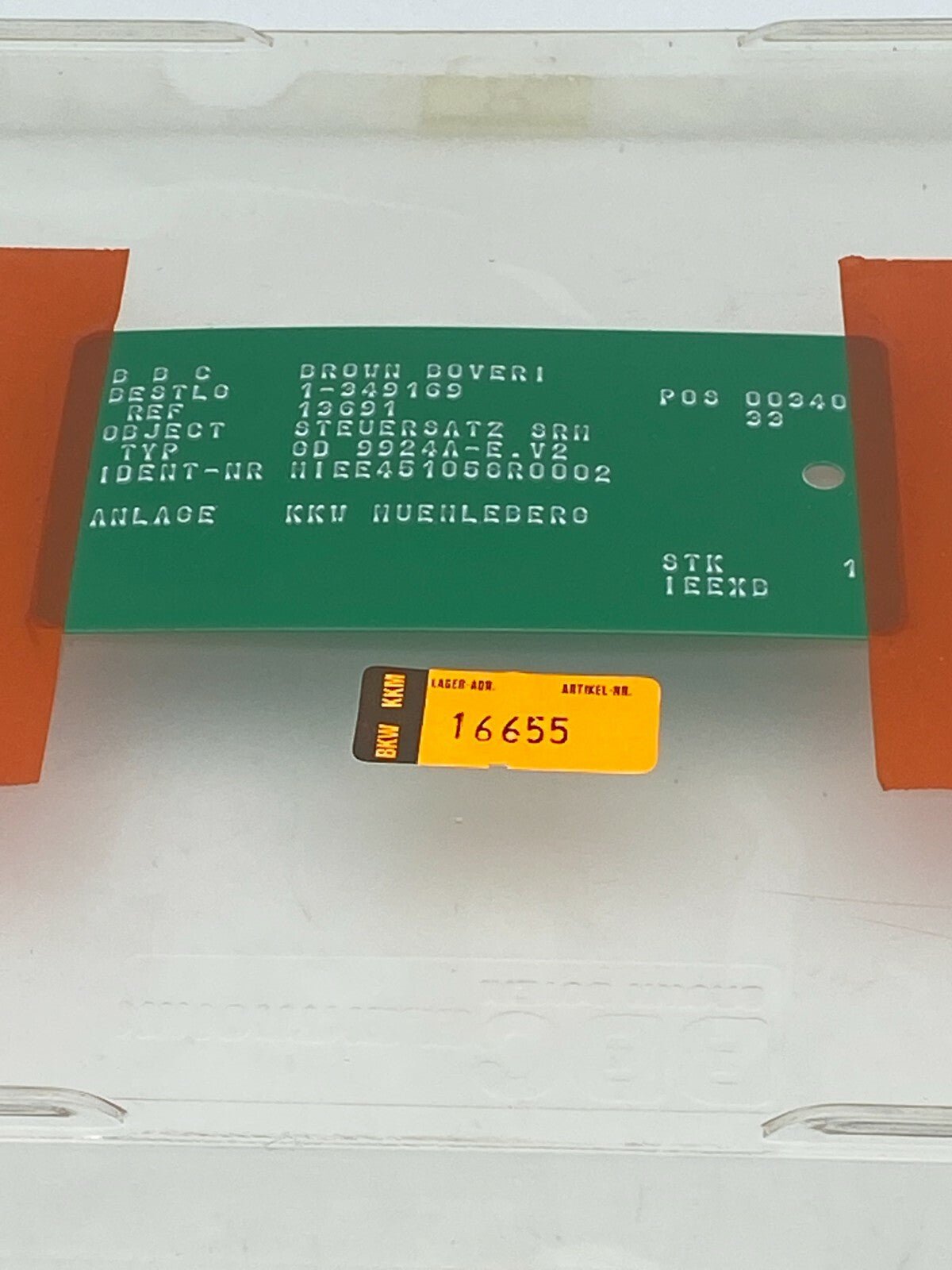 Brown Boveri BBC HIEE451058R2 GD 9924a - E GD 9924 a - E/V2 interface Card PLC - KLR Automation