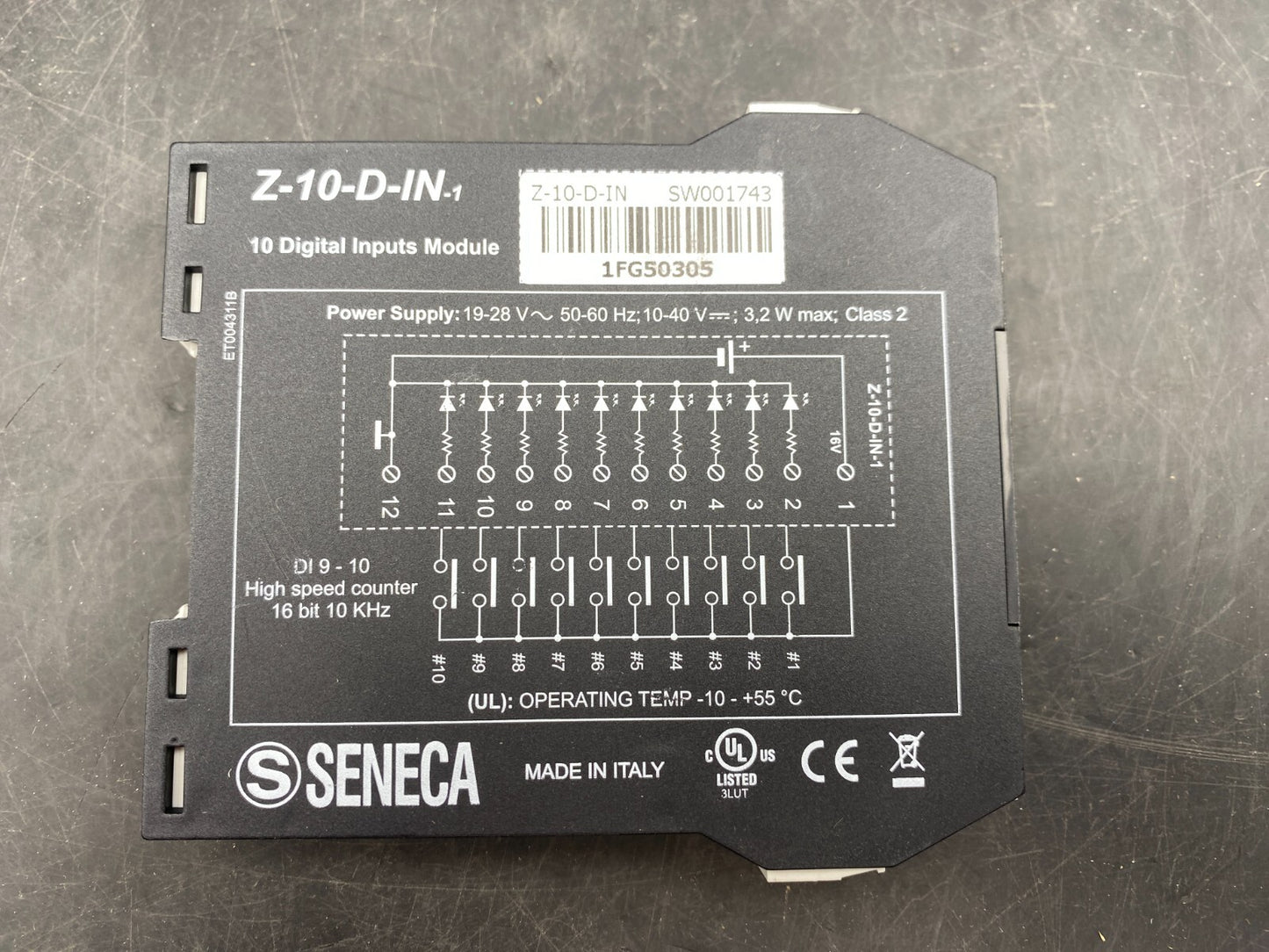 SENECA Z-10-D-IN-1 Z10DIN1 10 DIGITAL INPUT MODULE