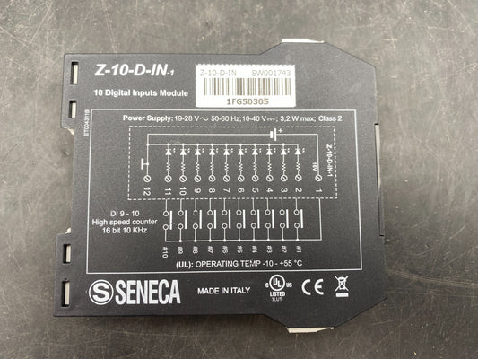 SENECA Z-10-D-IN-1 Z10DIN1 10 DIGITAL INPUT MODULE