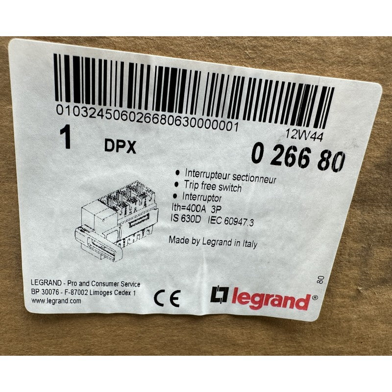 LEGRAND 026680 INTERRUPTEUR SECTIONNEUR 400A 3P - KLR Automation