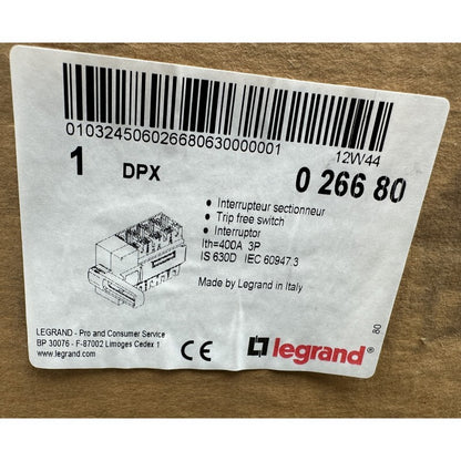 LEGRAND 026680 INTERRUPTEUR SECTIONNEUR 400A 3P - KLR Automation