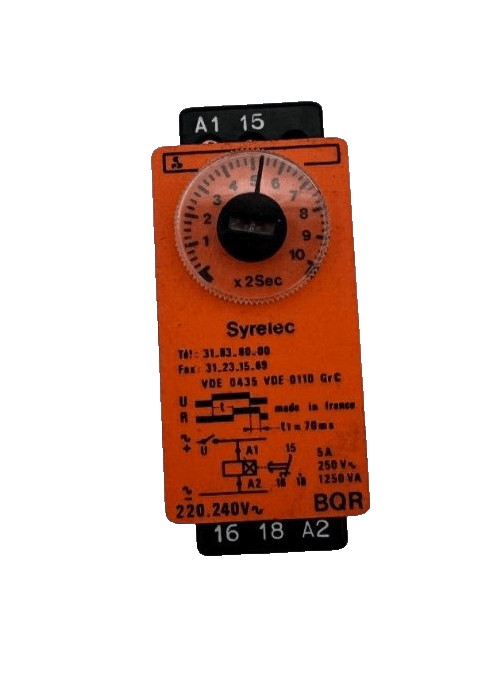 SYRELEC BQR 220 240V TIME RELAY - KLR Automation