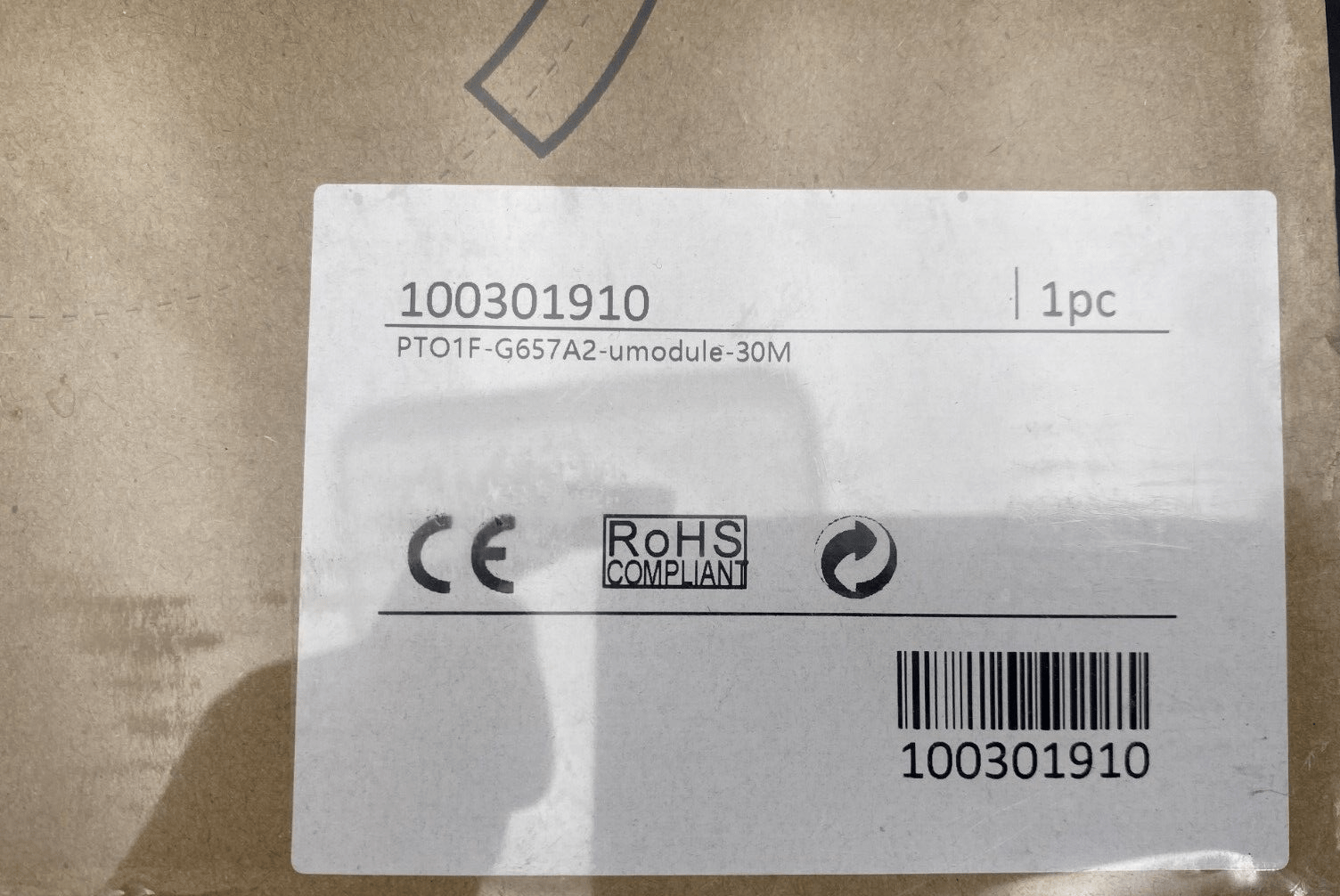 PTO1F - G657A2 - UMODULE - 30M 100301910 x3pc - KLR Automation