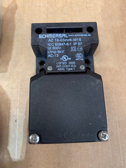 Schmersal AZ 16 - 03ZVRK - M16 USED SAFETY INTERLOCK SWITCH , LOT OF 4 - KLR Automation