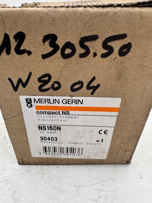 MERLIN GERIN NS160N 3P BASE 30403 DISJONCTEUR x1pc - KLR Automation