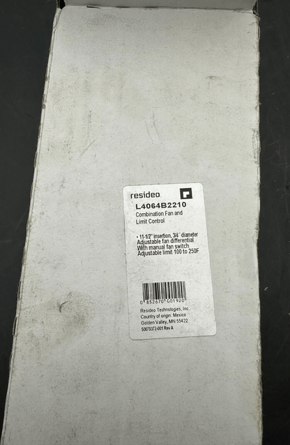 RESIDEO L4064B2210 COMBINATION FAN AND LIMIT CONTROL - KLR Automation