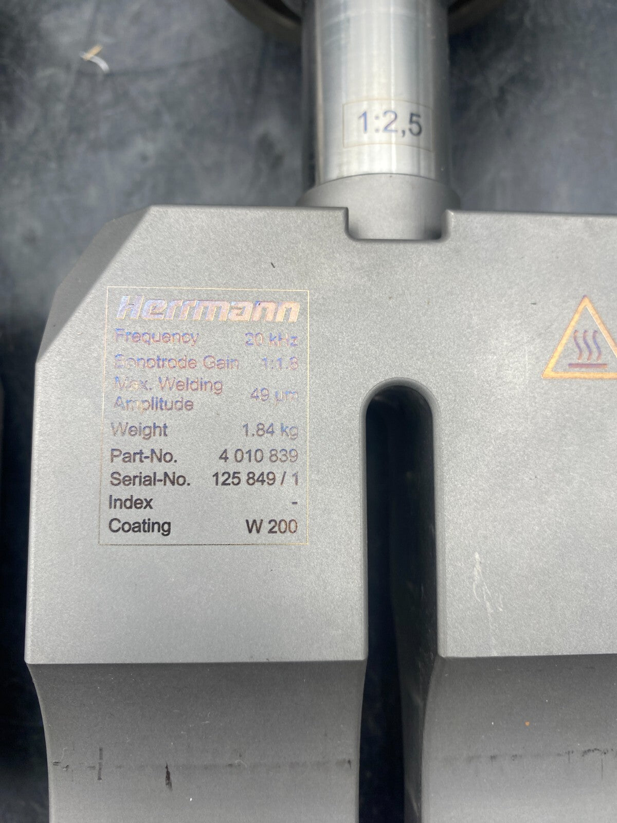 HERRMANN 4 010 839 1:2.5 + 213 982 1:2.5 + 180808 ULTRASONIC CONV ETAT NEUF x1pc - KLR Automation